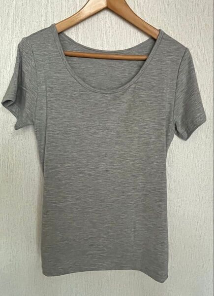 ブラトップ カップ付き 半袖 Tシャツ Mサイズ グレー