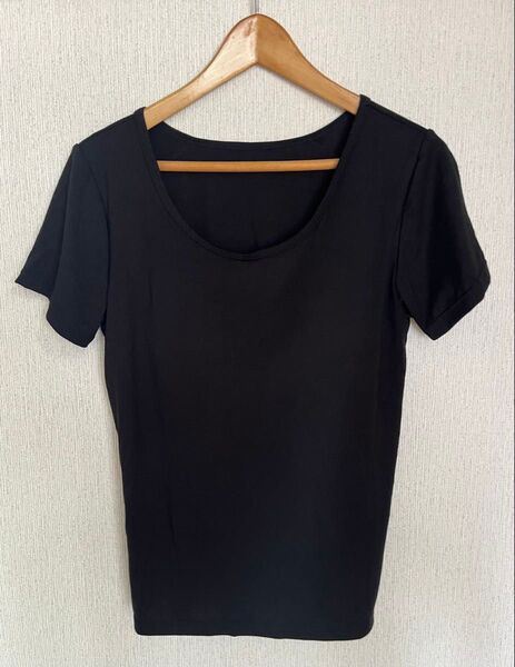 ブラトップ カップ付き 半袖 Tシャツ Mサイズ 黒