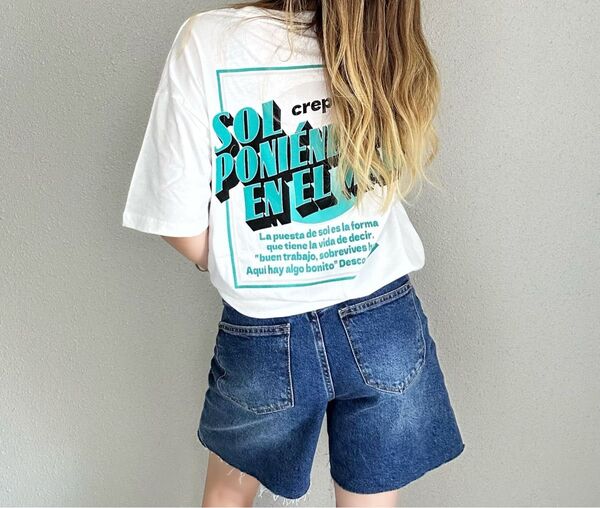 【GYDA】sol poniendose en el mar BIG Tシャツ
