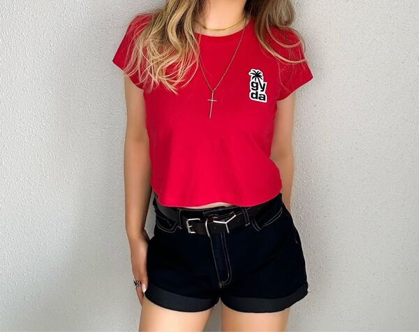 【GYDA】PalmTree square gydaワッペンショートトップス