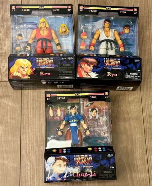 ストリートファイターII ザ・ファイナルチャレンジャーズ アクションフィギュア 3体セット jada toys