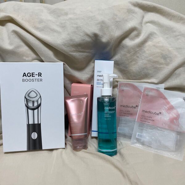 medicube AGE-R美顔器・ナイトラッピングマスク・クレンジング・パックセット5点セット
