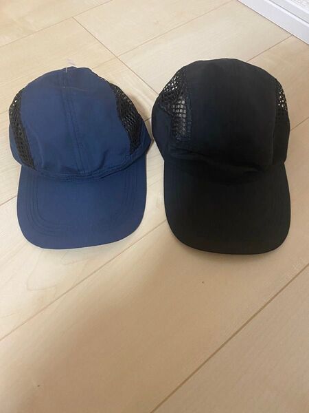 新品 ランニングキャップ 2個セット ブラック ネイビー 帽子 キャップ