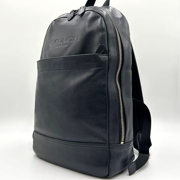 コーチ COACH チャールズスリム リュック バッグパック レザー 本革 ネイビー メンズ ビジネス 通勤 通学 F54135