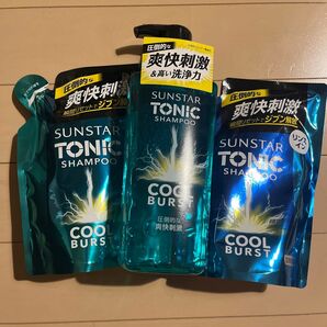 遊戯王 サンスター トニックシャンプー クールバースト リンスイン 本体+詰め替え 3個セット