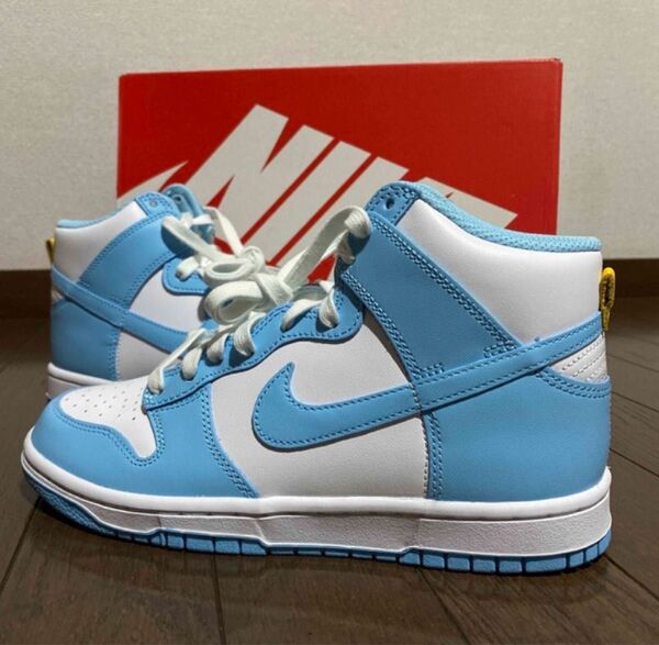 【27cm】ナイキNIKEダンクDUNKハイHIブルーチル