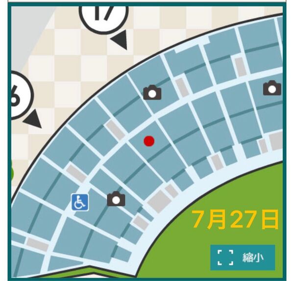 阪神甲子園球場 レフトスタンド 外野席 阪神対DeNA 7月27日 ペア 2枚連番