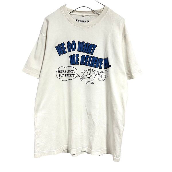 希少 "STAFFA" AUTHENTIC ORIGINAL COLLECTION オレンジ プリント Tシャツ