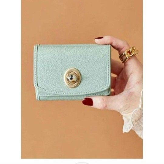 ハシバミ HASHIBAMI 天然石3つ折り財布 OPAL GREEN 財布 ミニ財布 ウォレット パワーストーン 天然石