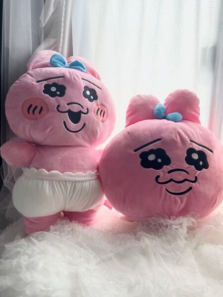 おぱんちゅうさぎ 超超BIG DXぬいぐるみ + フェイスクッション 2個 セット