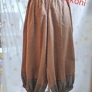 imakokoni イマココニ チェックパンツ Lサイズ カジュアル ゆったり