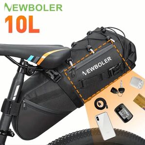 NEWBOLER 自転車 サドルバッグ 10L ブラック 未使用に近い