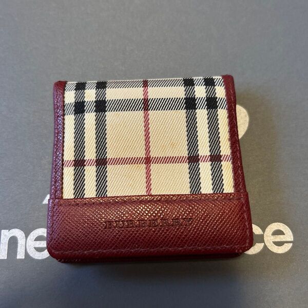 BURBERRY バーバリー レザー コインケース ノバチェック チェック柄 Burberry 小銭入れ 赤 レッド