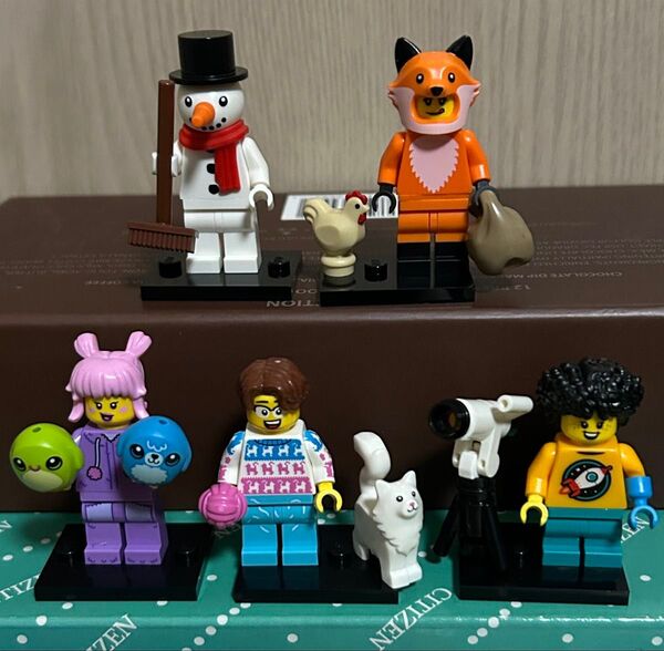 レゴ ミニフィギュア シリーズ 19 23 27 スノーマン キツネガール 猫好き ぬいぐるみ収集家 天文好きの少年 ミニフィグ