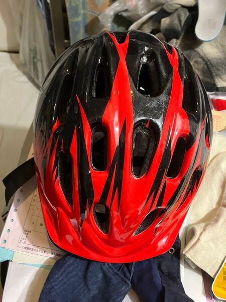 自転車用ヘルメット レッド/ブラック 幼児用Mサイズ