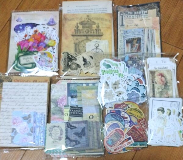 お値下げ 大量 コラージュ素材 約1000枚 おすそ分け 紙もの シール等