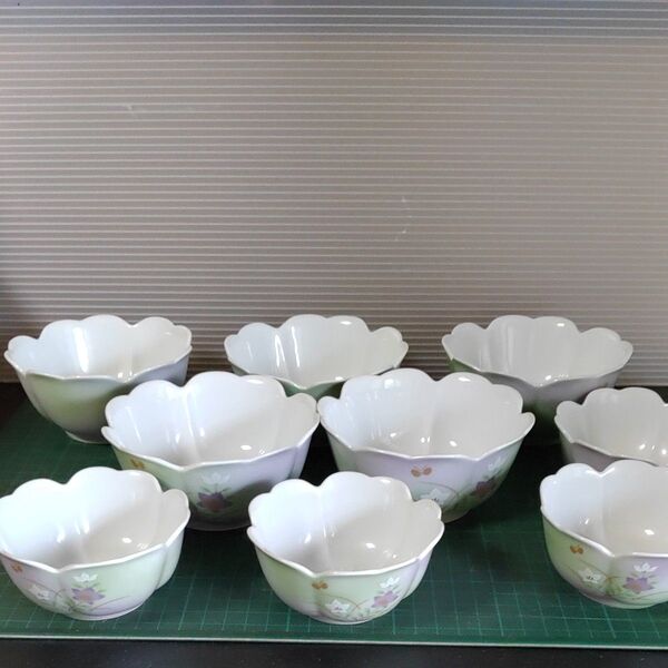花柄 小鉢 9個 まとめ売り 陶器