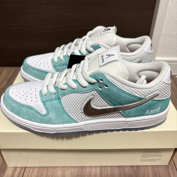 APRIL SKATEBOARDS × Nike SB Dunk Low Pro QS White and Multi-Color