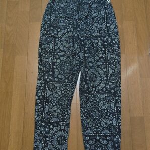送料込み!Cookman ペイズリー柄 黒 イージーパンツ L 美品 ブラック 総柄 US三軒茶屋