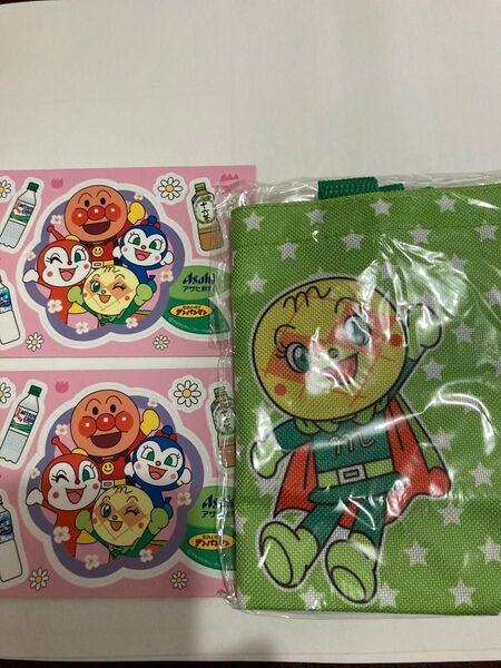 新品 アンパンマン メロンパンナ ランチバッグ ステッカー ドキンちゃん