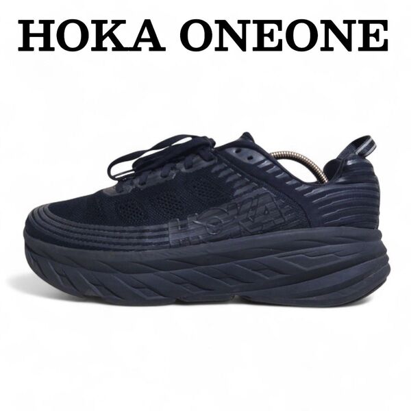 【即日発送/送料無料/価格の相談OK!!】 ホカオネオネ BONDI 6 ブラック 28cm 厚底 ランニングシューズ