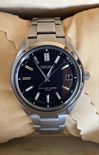 特別セール♪ SEIKO ブライツ 日本製 軽量 チタン 受信良好 SAGZ083 ソーラー電波