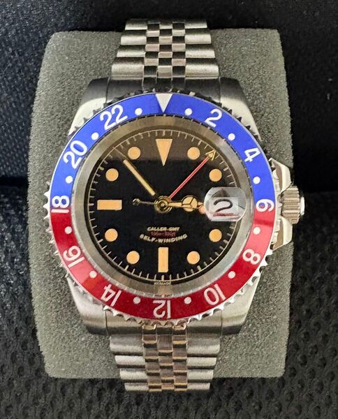 特別セール♪未使用自動巻 Tandorio ビンテージデザイン GMT SEIKO NH34 メンズ腕時計 サファイアドーム風防