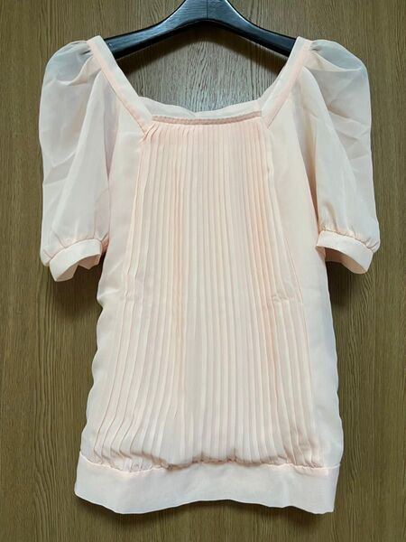 【一度着用】【美品】プロポーション ボディドレッシング シフォン プリーツ ブラウス
