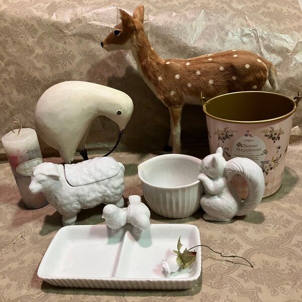 フェリシモ おとぎ話から抜け出たような動物たちのテーブルウェアの会 陶器 バンビ キュウイ キューイ