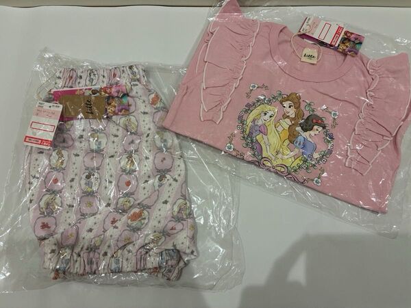 littc ディズニー プリンセス Tシャツ 半ズボンセット サイズ110㎝ ピンク 2点セット