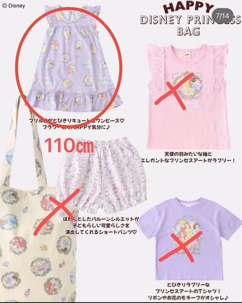 リトシー ディズニー プリンセス ワンピース 1点 110cm 未使用