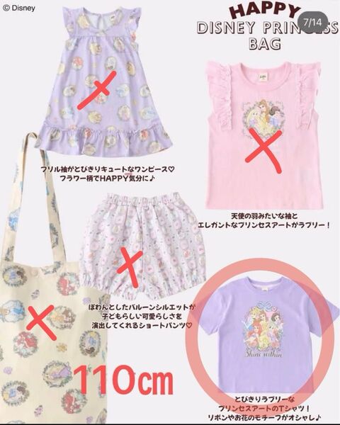 新品 未開封 リトシー プリンセスTシャツ 子供服110cm 女の子1点のみ