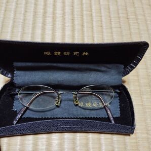 眼鏡研究社 メガネ ハーフリム 度無し