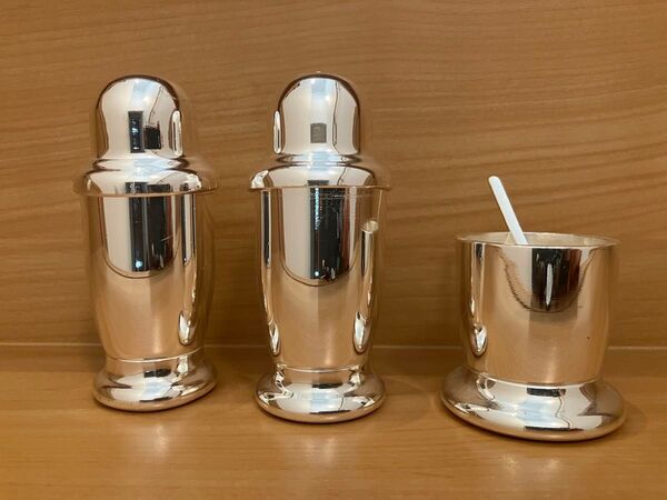 調味料入(洋白ニッケルシルバー) 塩胡椒入れ