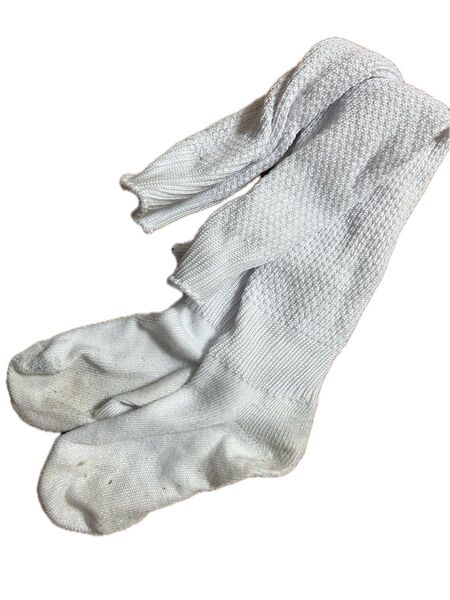 白ソックス ハイソックス ルーズソックス 靴下 無地 女子高生 JK 中古