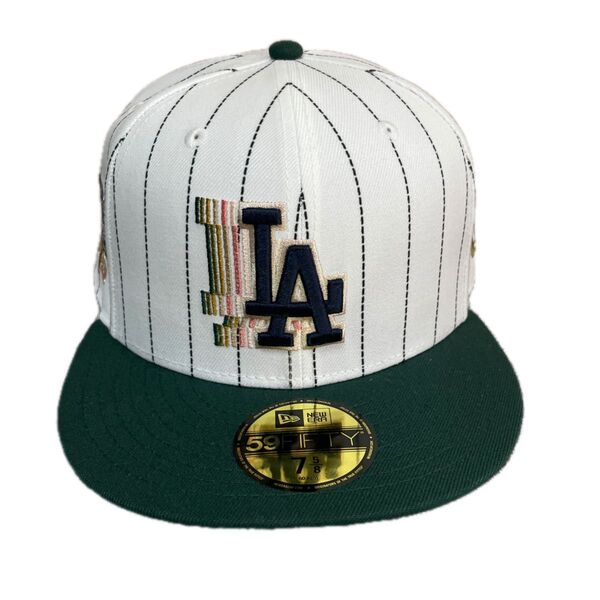 NEW ERA 59FIFTY White Pinstripe " L.Aドジャース " ホワイト 7.5/8 新品未使用 即納