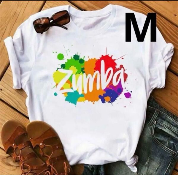ズンバ Tシャツ ヨガ ダンスウェアZUMBA レディース 普段着 四季兼用 Mサイズ