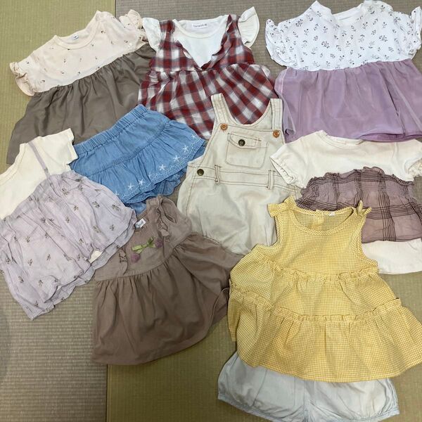 80サイズ 夏物 9点 まとめ売り テータテート ママラク 韓国ベビー服 女の子 子供服