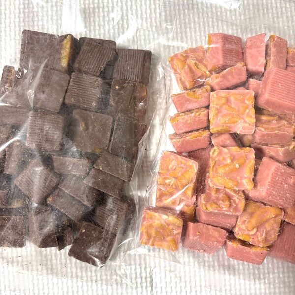 平塚製菓アウトレット 柿の種クランチチョコ(イチゴ風味)&クランチチョコ(芋けんぴ) 2袋