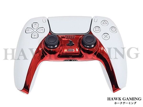 PS5 DualSense ワイヤレス コントローラー シェル カバー メタリックレッド SONY 簡単カスタム デュアルセンス