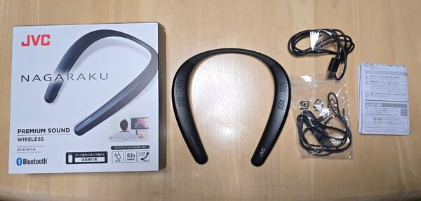 JVC NAGARAKU ウェアラブルネックスピーカー SP-A7WT-B スピーカー Bluetooth ワイヤレス 箱あり美品