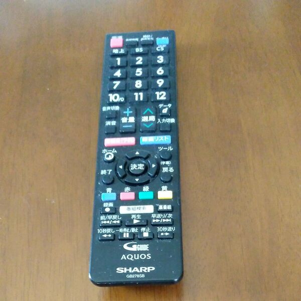 SHARP AQUOS テレビリモコン GB278SB