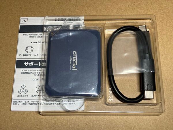 Crucial 8TB ポータブルSSD 2100MB/s Type-C マットブルー 外付けSSD USB クルーシャル