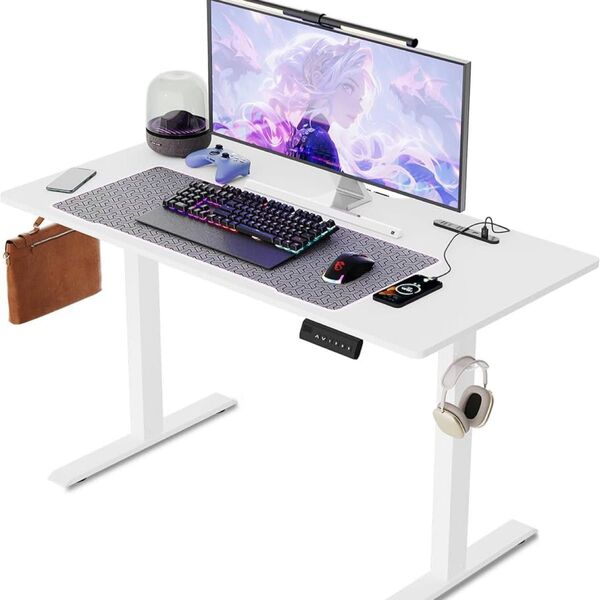 ゲーミングデスク 電動 昇降式デスク USB×コンセント付き ケーブルマネージャー付き パソコンデスク