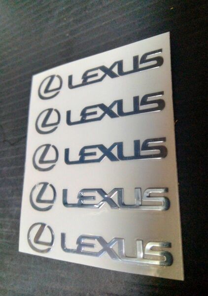 5枚セット LEXUSレクサス メタルステッカー エンブレムLS LX LC GS ES IS RX RC NX UX CT
