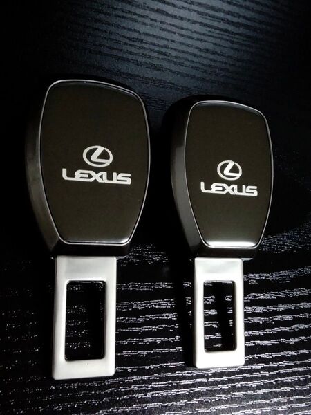 2個セット LEXUSレクサス シートベルト 延長 バックル エンブレム LS/LC/GS/ES/IS/CT