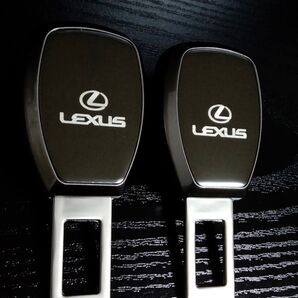 2個セット LEXUSレクサス シートベルト 延長 バックル エンブレム LS/LC/GS/ES/IS/CT