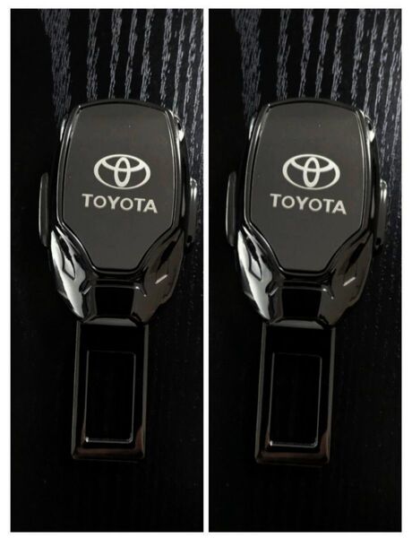 新型2pトヨタTOYOTAシートベルト延長エクステンダー バックル エンブレムハリアー/ヤリスクロス/ヴェルファイア プリウス
