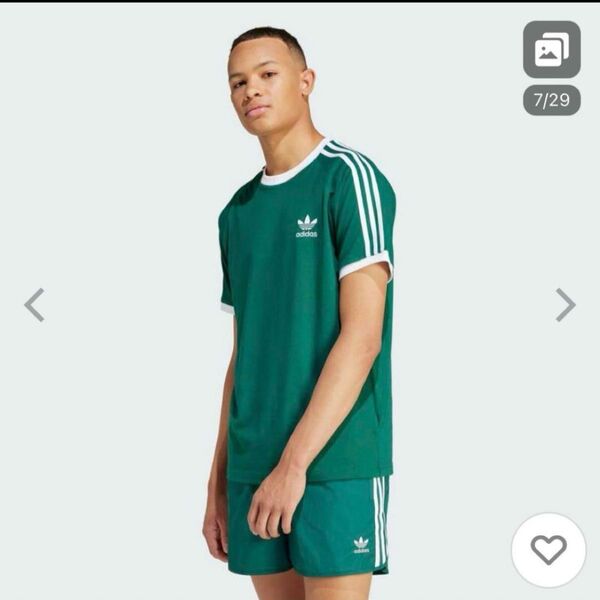 adidas ショートスリーブ Tシャツ 半袖 グリーン