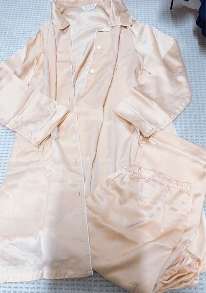 WACOAL maternity シルク100%パジャマ セットアップ 絹100% 上下セット